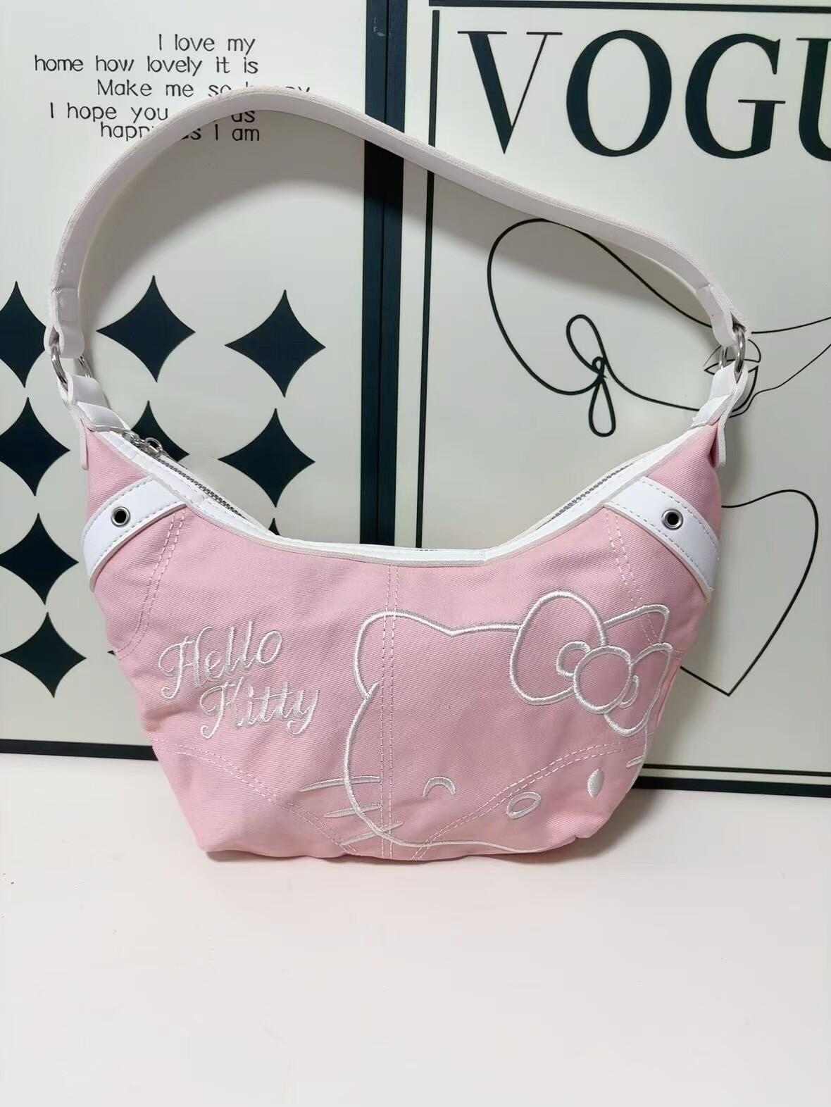 2026 new denim embroidered armpit bag women's crossbody bag summer new horn bag women's luxury handbag designer bag shoulder bag