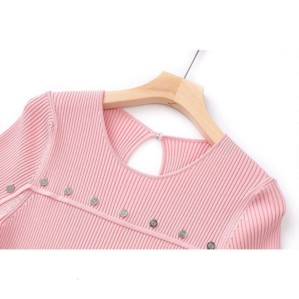 2026 spring/summer designer French A10 niche elegant sweet slim irregular hollow knit dress trend