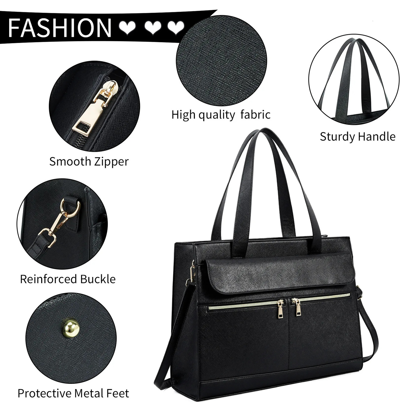 Large Capacity Laptop Tote Bag Travel Work Briefcase Shoulder Crossbody 260317