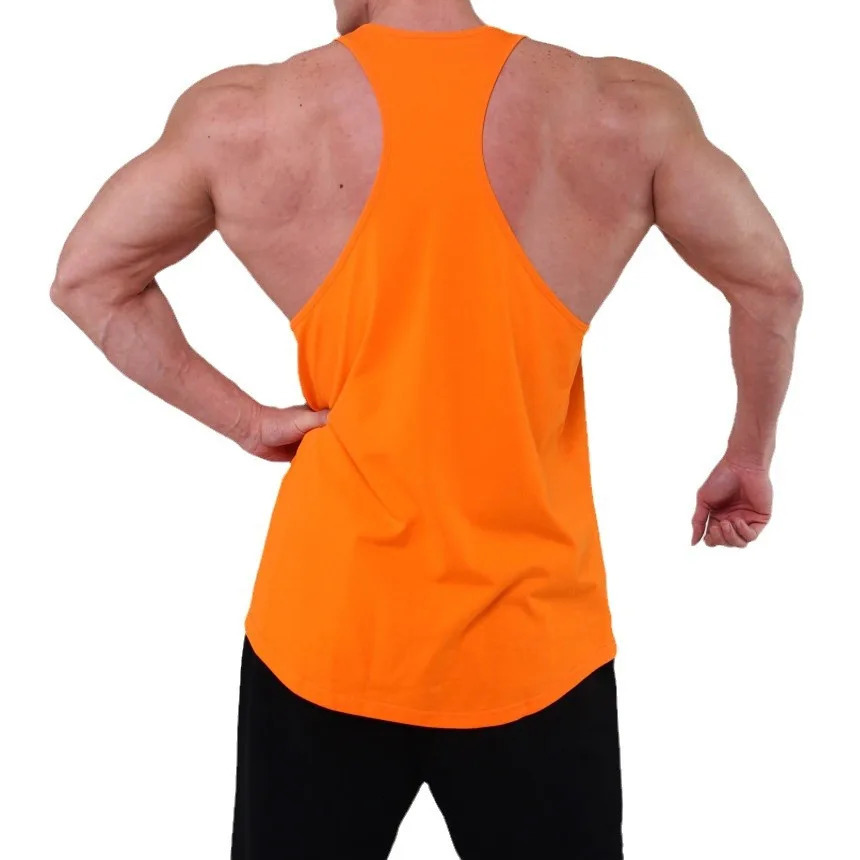 Running Tank Top Men Summer Sports Gym Vest Cotton Training Workout Undershirt Man Fitness Pure Color Sleeveless Tops 260312