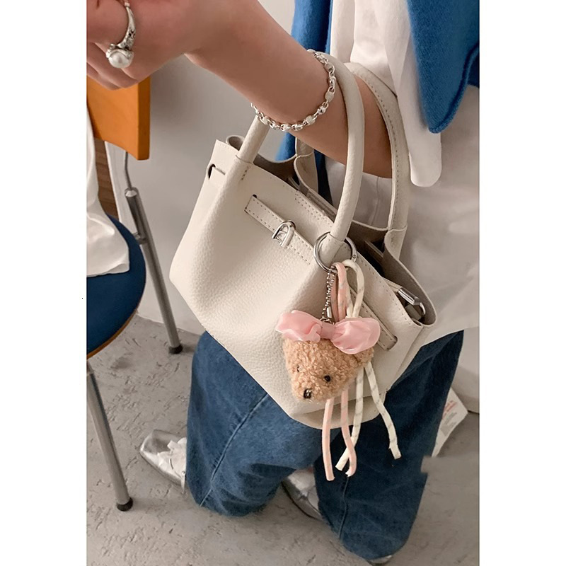 Handheld Basket for Women 2025 New Trendy Spring Fashion Lychee Pattern Tote Single Shoulder Crossbody Bag