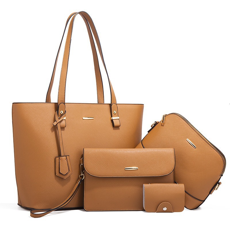 TB BHULAMTE Designer Luxury New Trendy Women's Bag, Vintage Socialite Shoulder Handbag, Large Capacity, Fashionable Crossbody Four-piece Set With