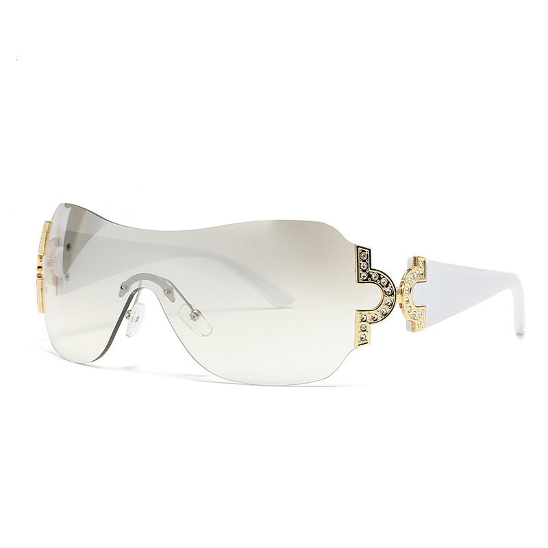 Luxury Brand Designer Sunglasses European And American Fashion New Frameless Women's Sunglasses Designer High-End Sunshade Sunglasses Street Styl