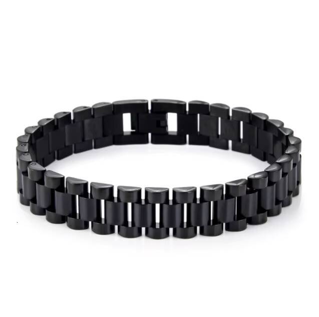 High Quality Stainless Steel Mens Fashion Watch Band Bracelet Rapper Jewelry Men Link Chain Bracelet Customized