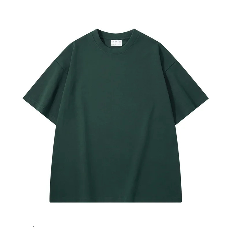 Sycpman 300grams 1058oz Oversized Loose Heavy Weight Cotton Solid Color Drop Shoulder Short Sleeve T-shirt Men for Summer 260327
