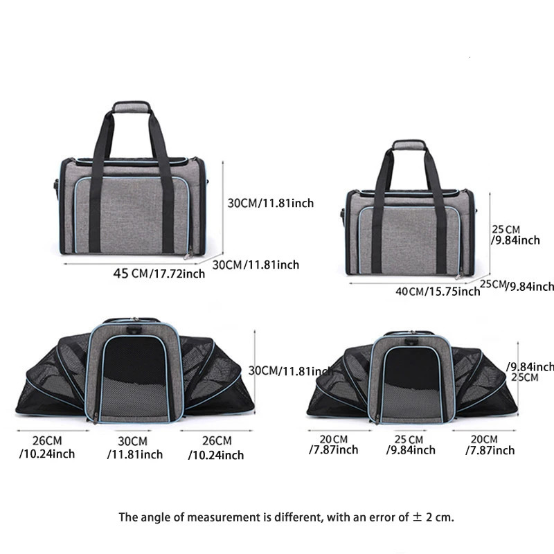 Pet Bag Foldable Small Dog Charter Carrying Cat Out Bag Expansion Pet Bag Mesh Breathable Expansion Foldable Handheld C 260316
