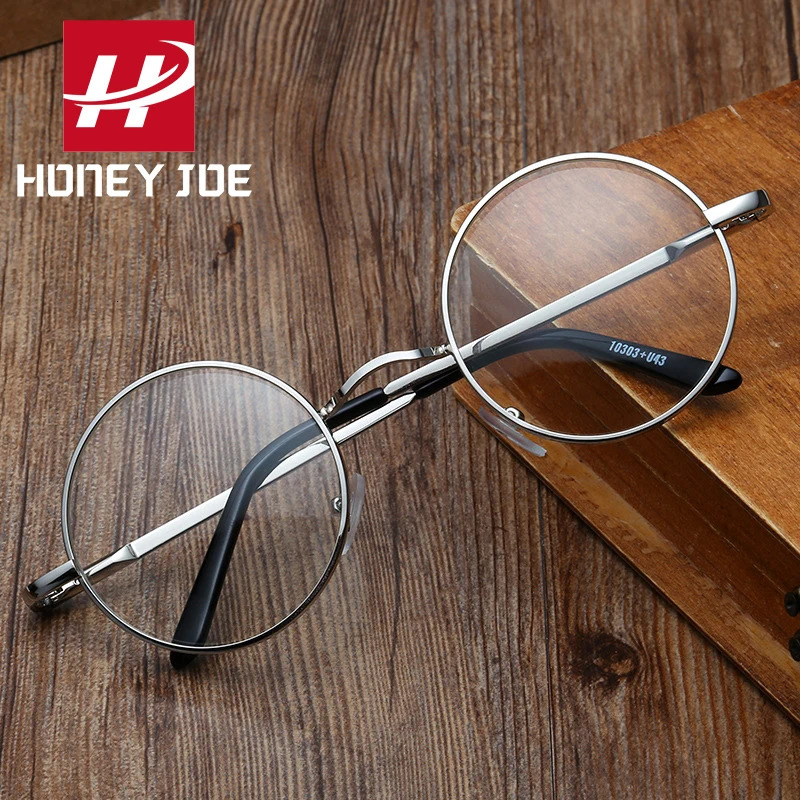 Retro Vintage Gaming Computer Glasses for Women Men Anti Blue Light Metal Frame Clear Lens Round Circle Eyeglasses Eyewear 260317