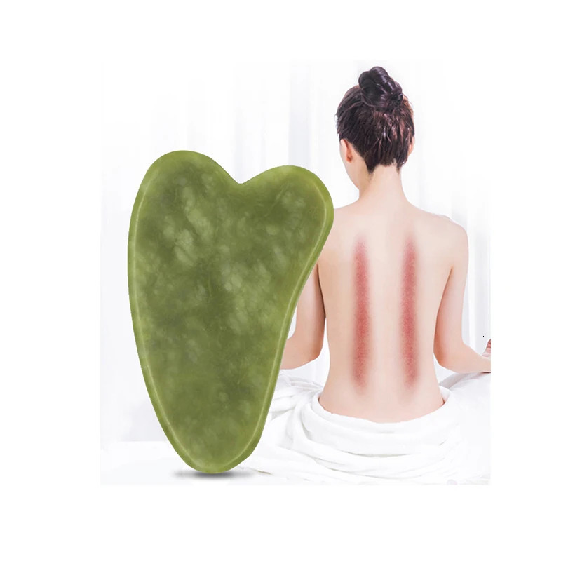 Natural Jade Stone Guasha Board Gouache Scraper For Body Acupoint Press SPA Acupuncture Skin Care Massage Anti Aging Tool 260316