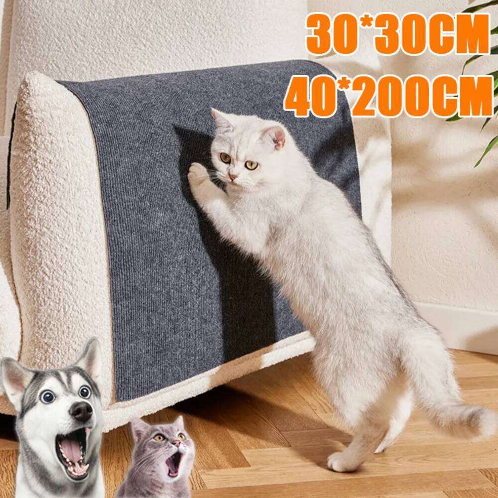 Self-Adhesive Carpet Wall Anti Cat Diy Cats Scratch Board Sofa Protection Paws Sharpen Trimmable