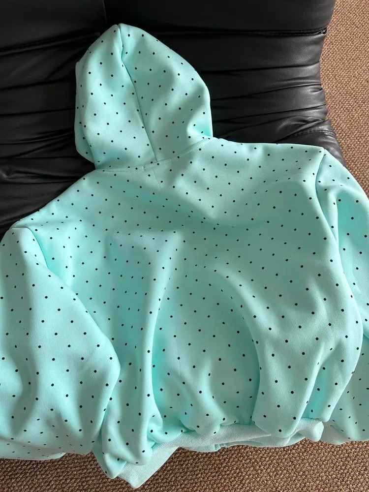 American Style Polka Dot Star Sweatshirts Spring Fashion Letter Print Hooded Women Y2k Sweet Loose Casual Jacket 2026 260327