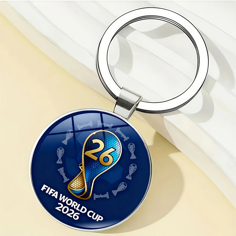 classic 2026 World Cup Golden Ball Keychain, Soccer Commemorative Pendant, Football Souvenir Gift free shipping