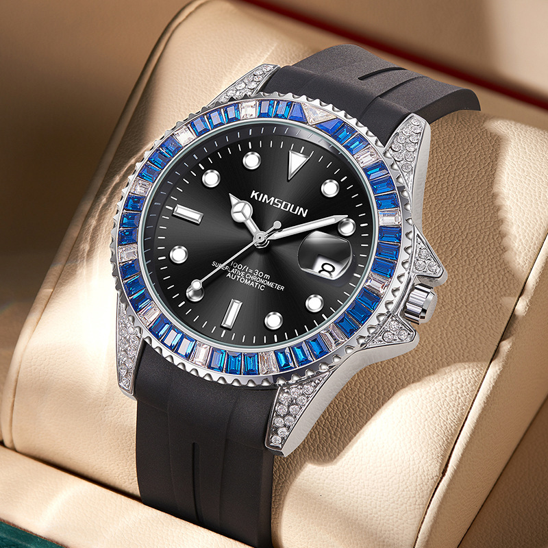 Watches Men Designer Moissanite Diamond Wristwatch Fashion Sports Fashionable Horloge Luxury Diving Sports Reloj Hombre Homme Montre De Luxe