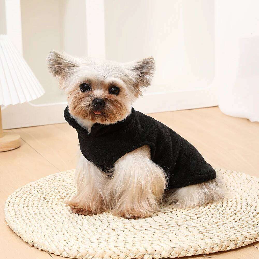 Dog Jacket Coat For Small Medium Dogs Winter Cozy Puppy Vest Soft Cat Costumes with D-ring Chihuahua Yorkshire Pet Clothing