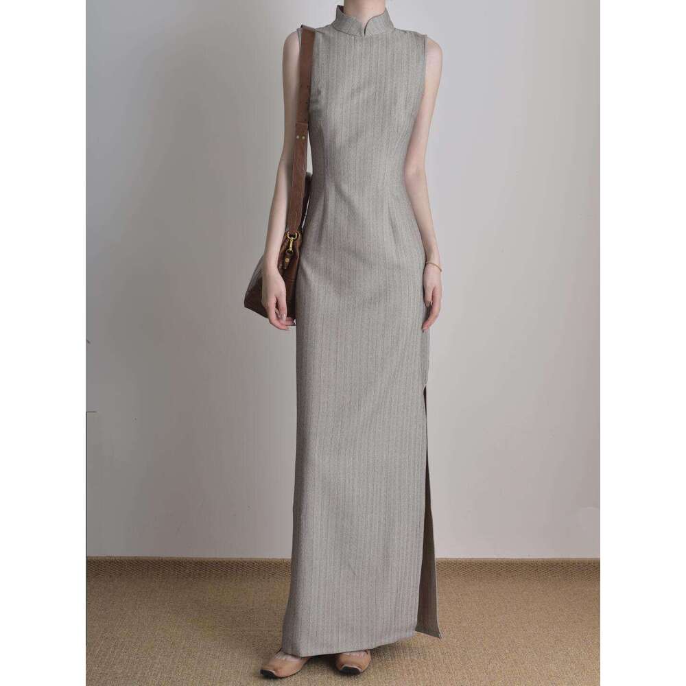 2026 Summer New Style Chinese-Inspired Retro Modified Cheongsam With Waist Slim Fit, Versatile Dress Qipao Hanfu Silk