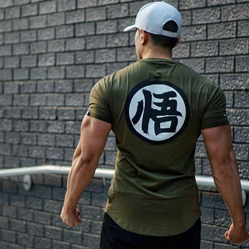 Factory Direct Men's Short Sleeve T-Shirt Dragon Ball Goku Super Saiyan Printed T-Shirt Men's Cotton Casual Versatile