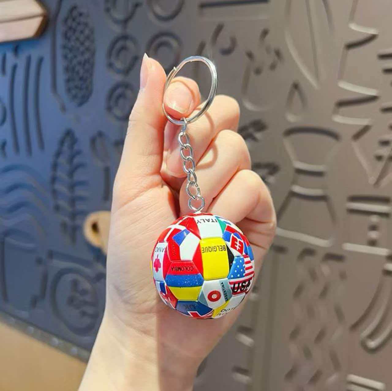 2026 World Cup Soccer Keychain, Simulated Football Pendant, Fans Commemorative Small Gift