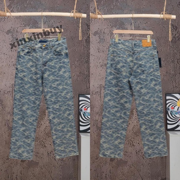 xinxinbuy Men women designer jeans pant 1854 Full letters jacquard fabric camouflage pocket washed denim Casual pants blue black white red S-2XL