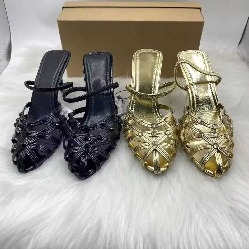 Premium Gold Slingback High Heels with Sparkling Rhinestones Perfect for Wedding Guest Party Evening Cocktail Formal Events Z260330