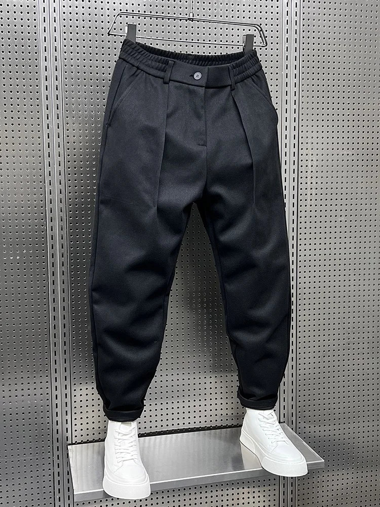 Suit Pants Men Fashion Society Mens Dress Pants Korean Loose Straight Casual Pants Mens Office Formal Trousers Q05 260327