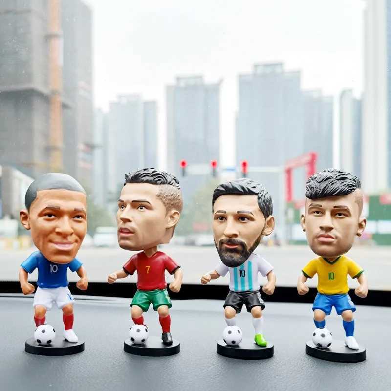Football star doll car ornament gives boys gifts C Ronaldo star week character Neymar shaking his head doll birthday giftT260330