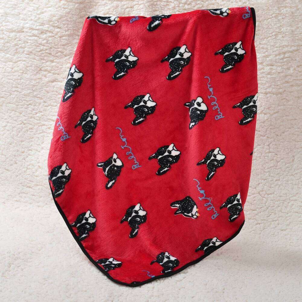 Autumn Winter Cat Bed Mats for Small Medium Cats Dogs Kitten Thicken Fleece Cozy Print Blanket Bulldog Chihuahua Pet Accessories