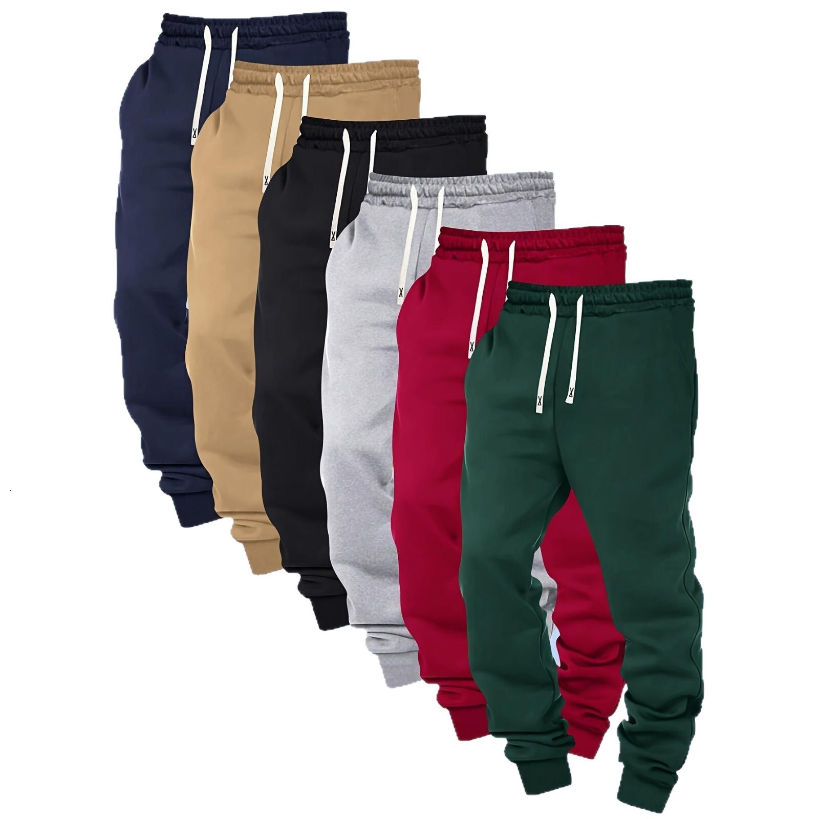 2025 Trendy New 2D Solid Color Mens Street Sports Fashion Sweatpants