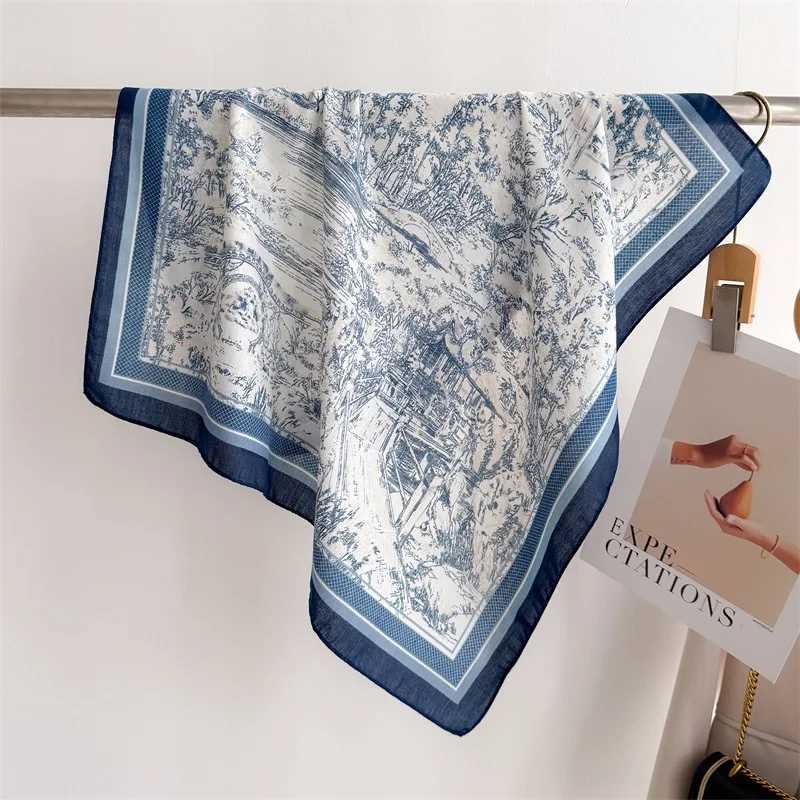 70 70cm Small Square Scarf Light and Thin Scarf High-end Shawl Small Headband Printed Small Silk Scarf Womens Z260330