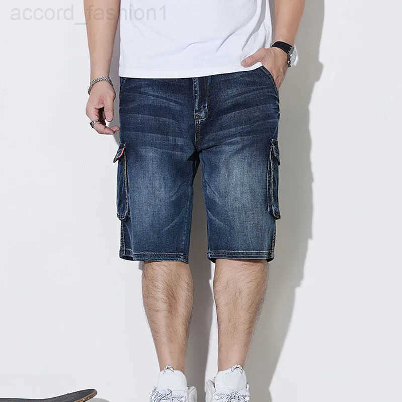 Summer Men Oversized Casual Plus Size Denim Shorts 145kg H260330