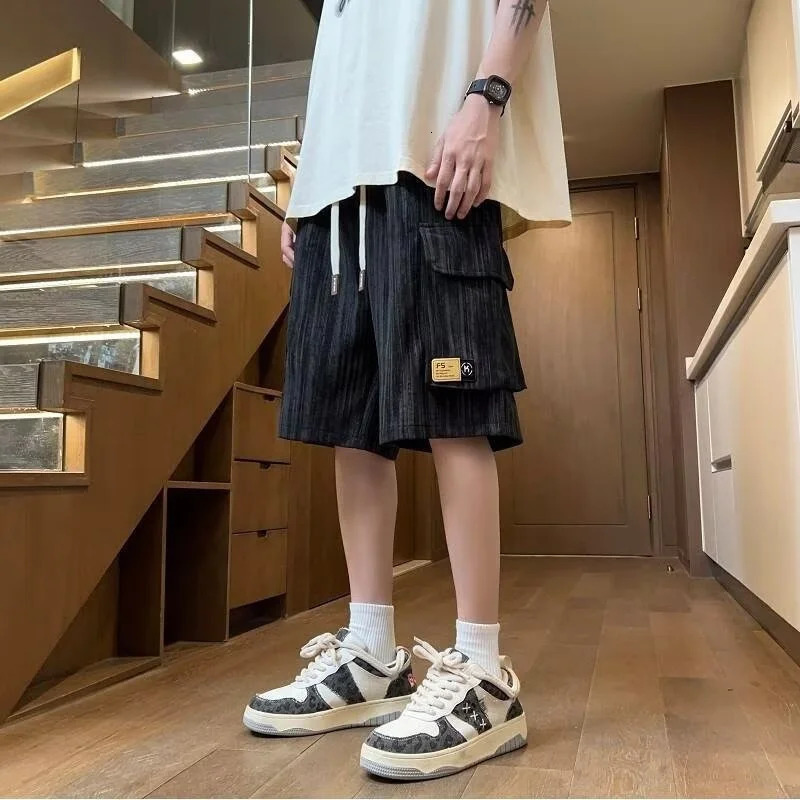 2026 Summer Hip Hop Fashion Bermuda Shorts For Men Appliques Tie-dye Cargo Short Pants Sports Beach Baggy Y2K Shorts 260327