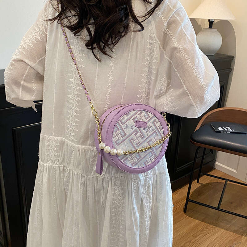 High-End Light Luxury Small Round For Women 2026 Spring Summer Versatile Stylish New Chinese Style Chain Shoulder Crossbody Bag Chinese Embroidery Fas