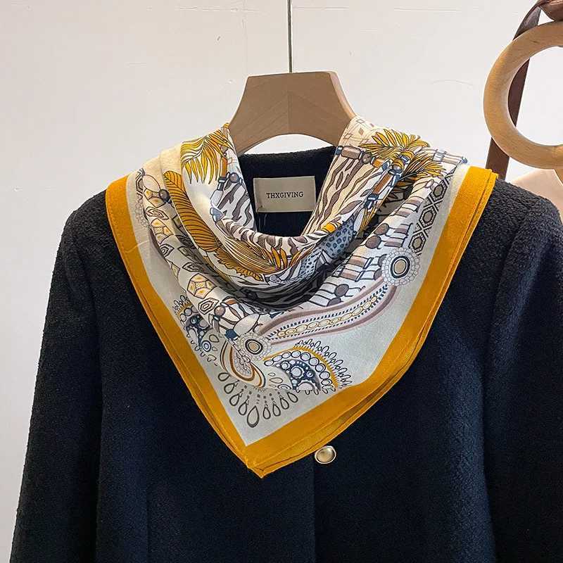68cm Jungle Printed Scarf Wens Spring and Summer Thin Imitation Silk Scarf Retro Versatile scarf Shawl X260328