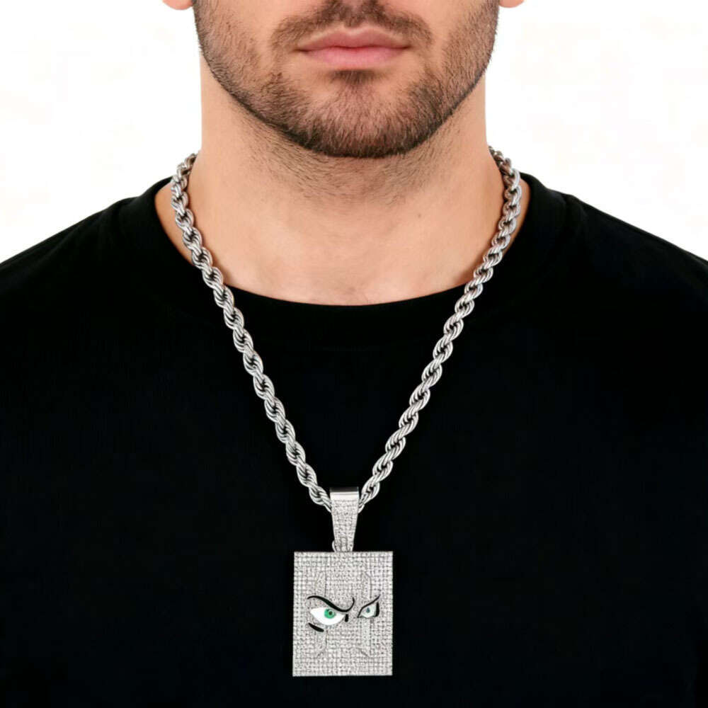 European And American Accessories Ghost Chucky Head Pendant Hip Hop Personality Men's Halloween Necklace Customization