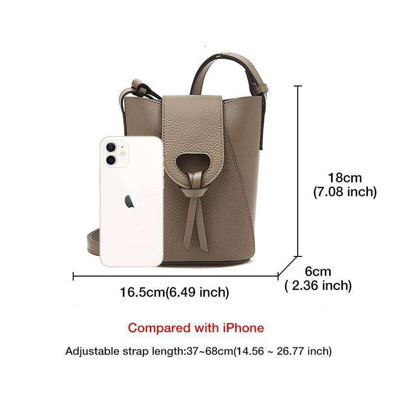 FOXER Mini Phone Travel Lightly For Girl Fashion Crossbody High Quality Small Women Split Leather Shoulder Cellphone Bag