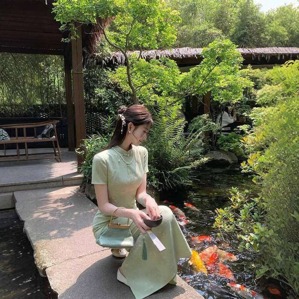 Traditional Cheongsams Chinese Dress Qipao Women Clothing Vintage Clothes Ethnic Style Party Streetwear MAKOUFEI