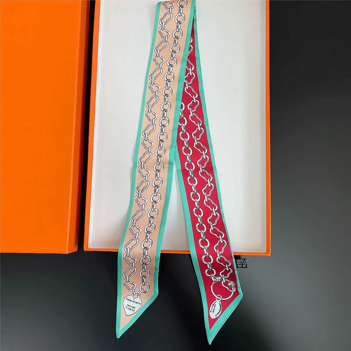 The Newest Chain Brand Design Twill Silk Scarf Luxury Scarf Wen Foard Skinny Bag Scarves Fashion Neckerchief band X260328