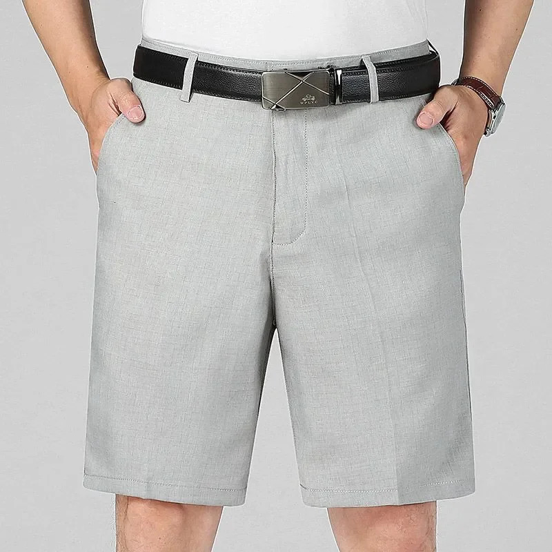 Men Golf Shorts Thin Straight-leg Five-pants Solid Refreshing Breathable Trousers Comfortable Casual Sportswear Summer 260327