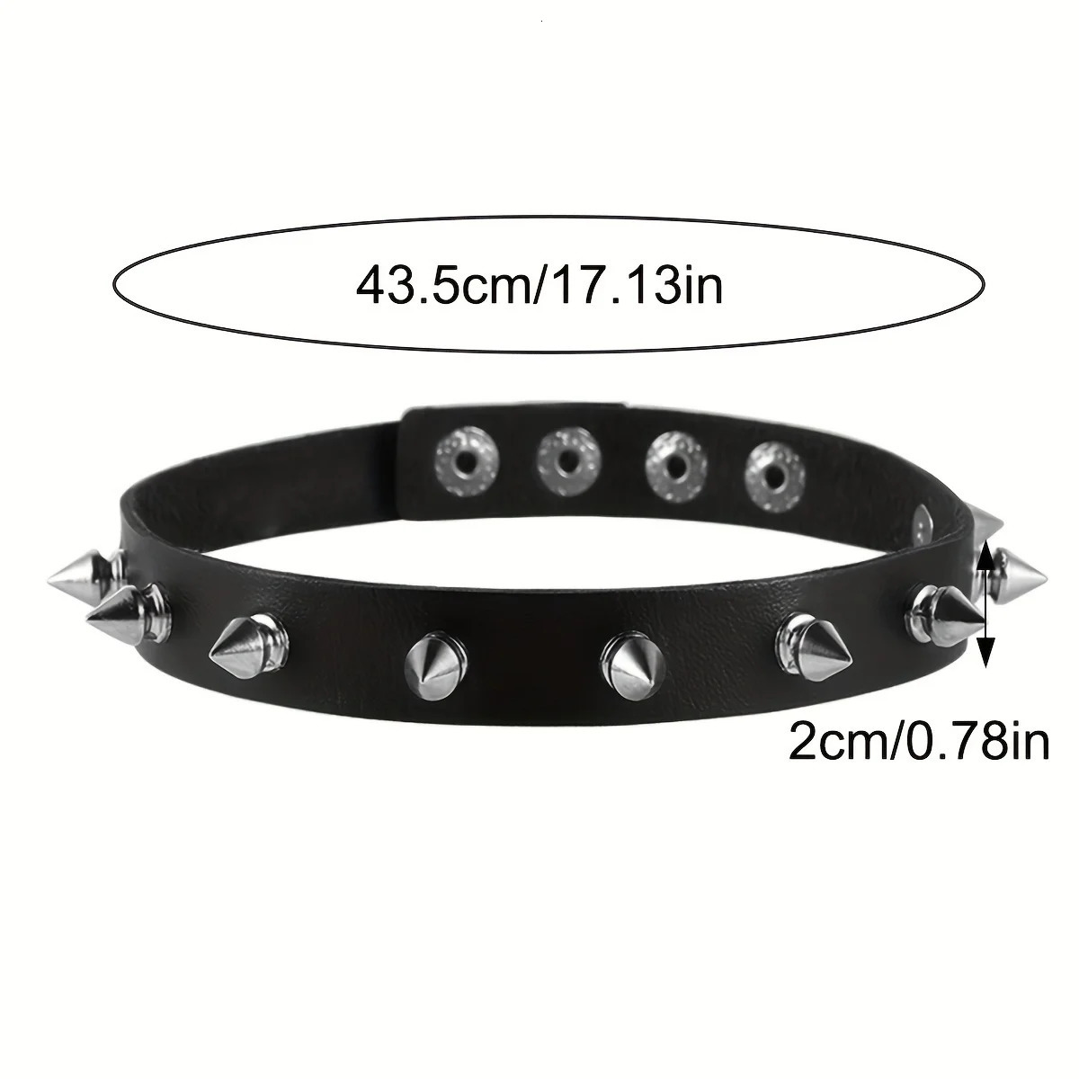 Gothic Punk Rivet Choker Necklace Sexy Faux Leather Collar for Women Men Perfect Halloween Versatile Fashion Accessory 260327