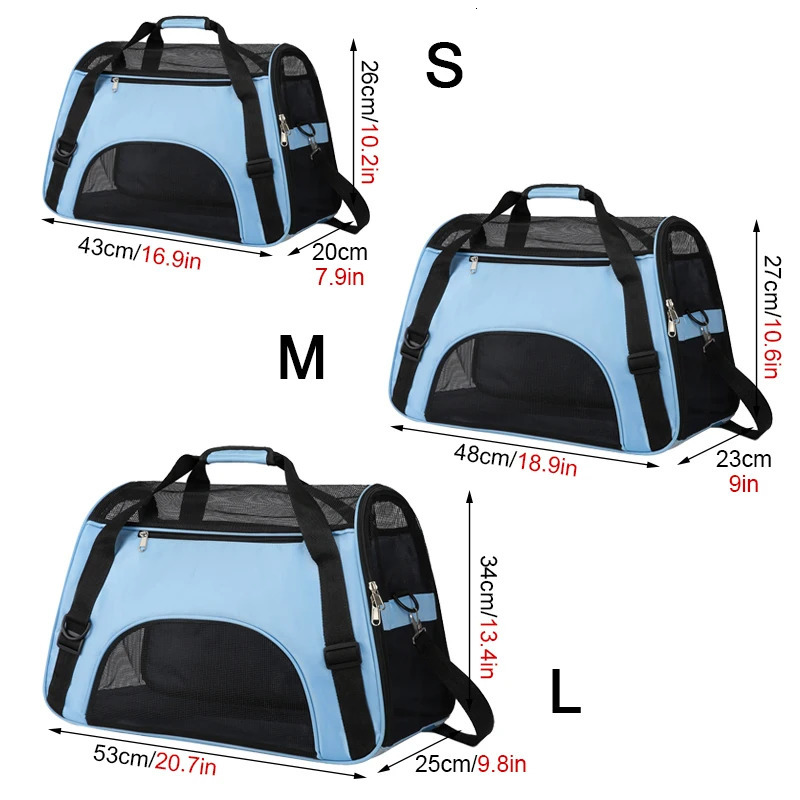 Cat Bags Portable Dog Bag Mesh Breathable Foldable Cats Bag Travel Breathable Transport Handbag 260316
