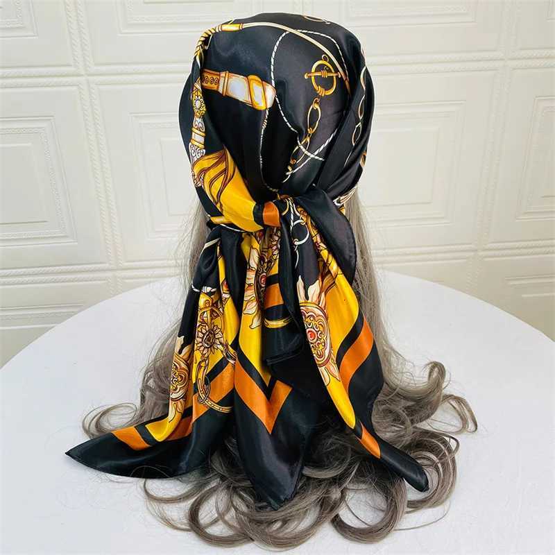 Silk Hair Scarf Scarftop Women Summer Satin Headscarf Foulard Bandana Cheveux Soft Neckerchief Hijab For Ladies Z260330