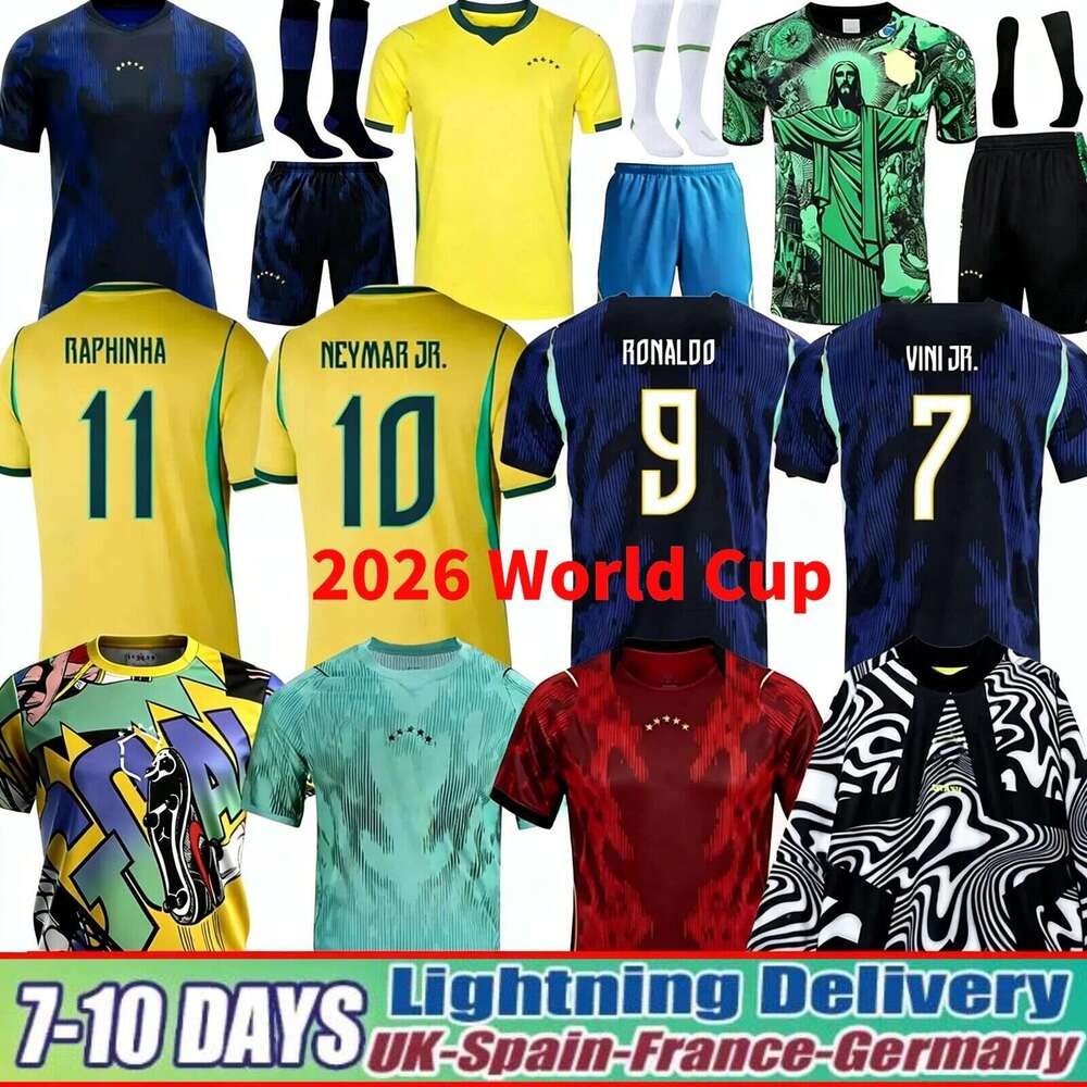 Brazil Jersey 2026 World Cup ENDRICK CASEMIRO Soccer Jerseys RICHARLISON Camiseta RAPHINHA PAQUETA VINI JR RODRYGO Maillots Football Shirt tops kids kit 26 27 GK