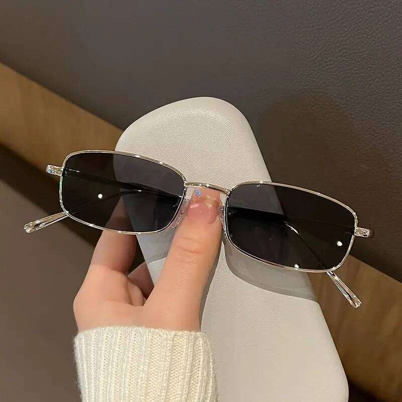 Fashion Rectangle Sunglasses Men Women Vintage Square Driving Sun Glasses Luxury Brand Metal Frame Eyewear Lentes De Sol 26Y0330