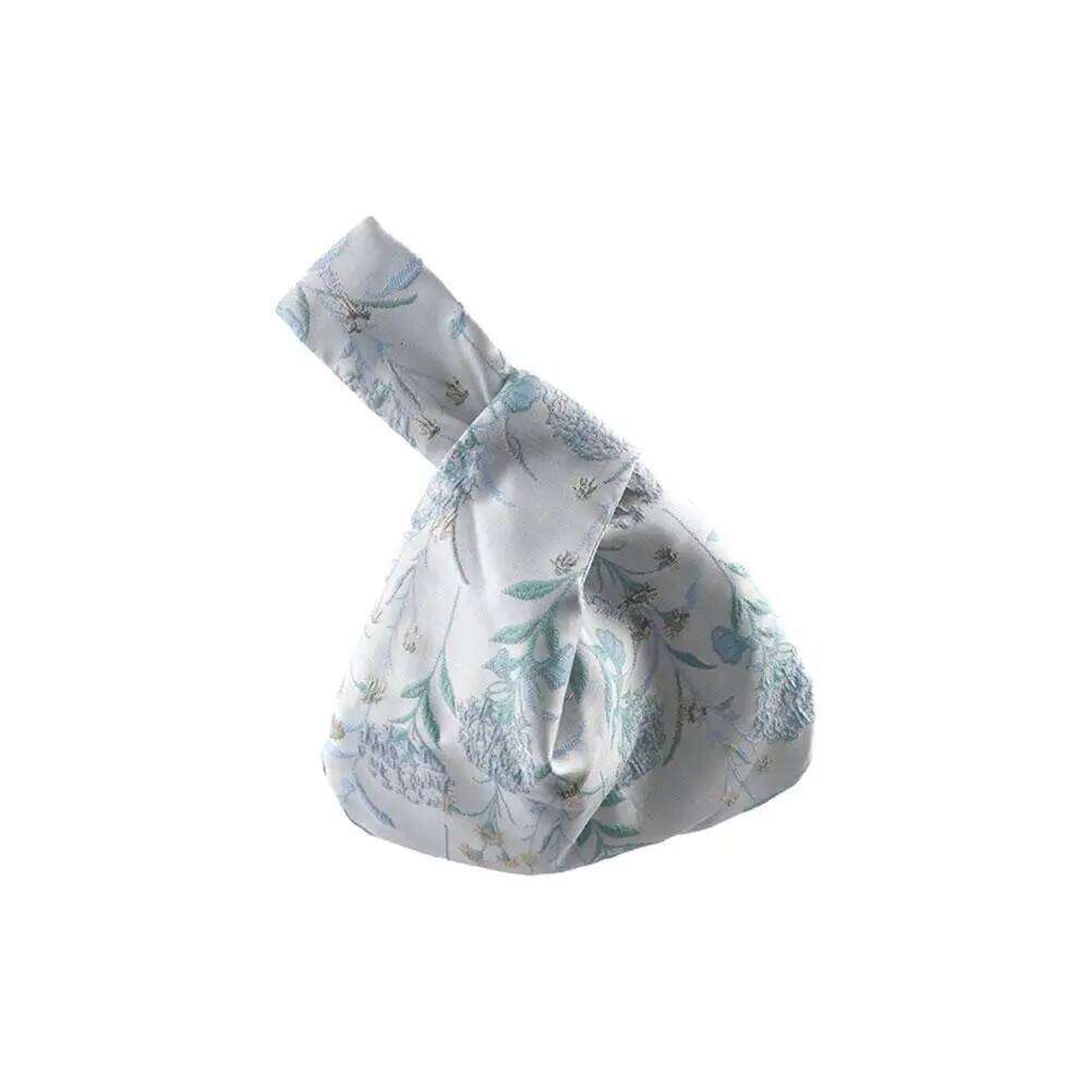 Chinese Embroidery Flower Pendant Girls Storage Bags Tassel Knot Wrist Bag Cheongsam Accessories New Chinese Style Handbag Small Item Pouch