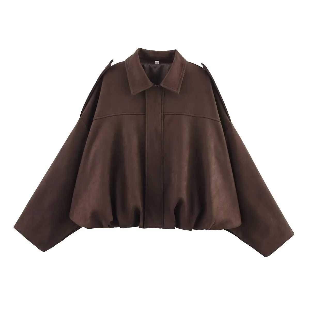 TFMLN New Autumn Loose Suede Jacket Woman 2025 Elegant Ladies Jackets Chic Street Youth Long Sleeves CoatsT260328