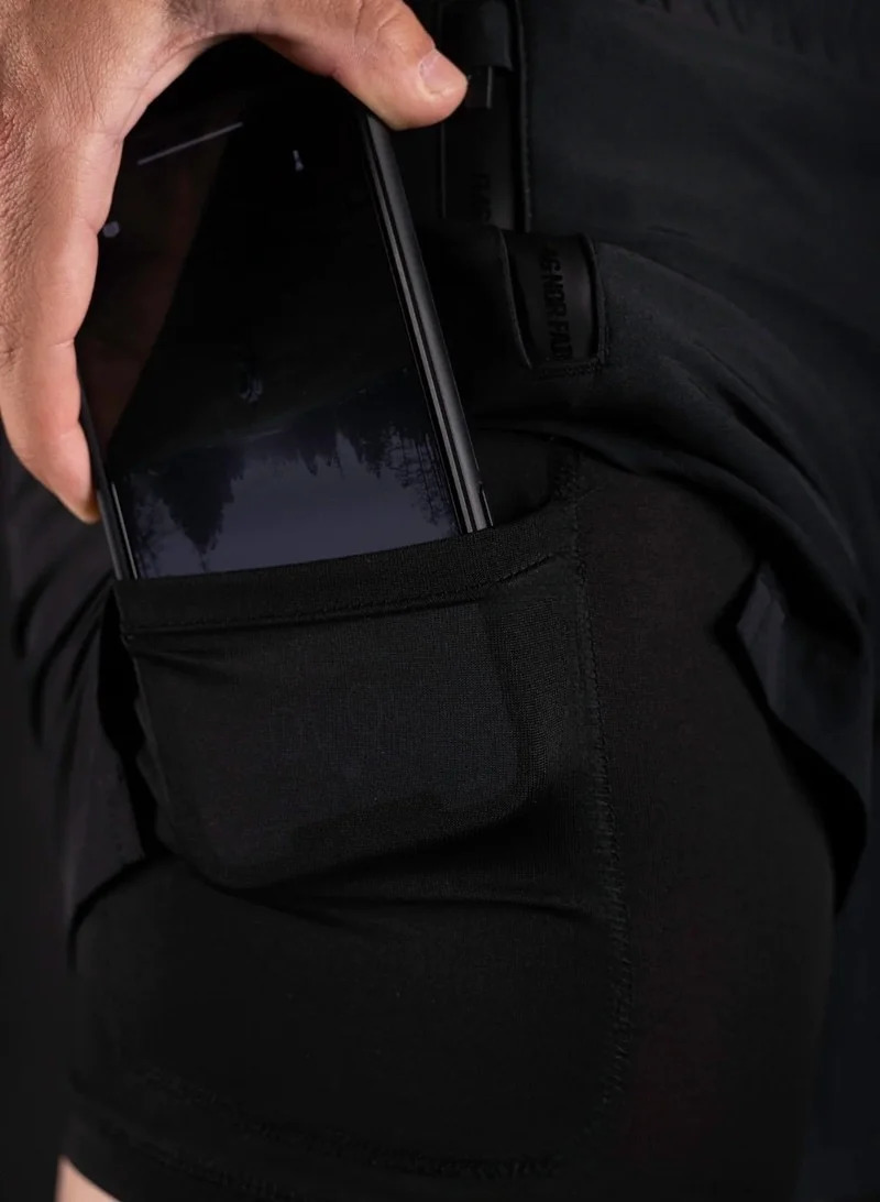 Summer Casual Trend Men Shorts Quick-drying Sports Shorts Outdoor Running Zipper Pocket Breathable Double-layer Shorts Men 260327