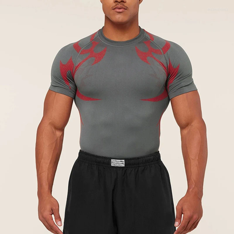 Men's T Shirts Gym Short Sleeve Young Summer Product Stretch Quick Drying T-shirt Jogging Weightlifting Fitness Top