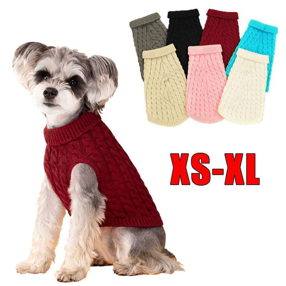 Dog Clothes for Small Medium Dogs Cats Autumn Winter Cozy Fleece Puppy Striped Sweater Bulldog Chihuahua Teddy Pet T-shirt