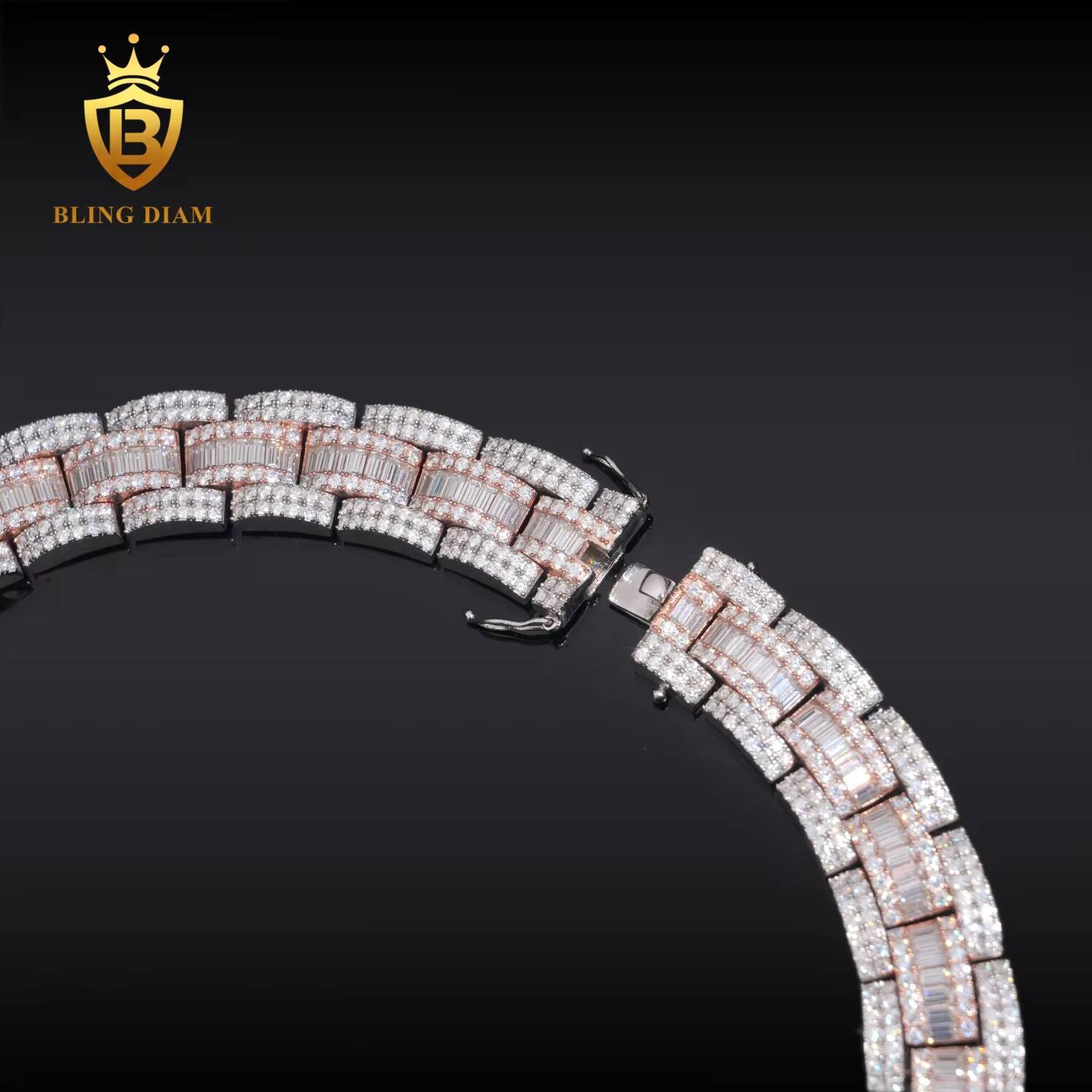 New Arrival Fashion Hip Hop Style 18mm S925 Moissanite Cuban Chain Pass Diamond Tester VVS Moissanite Necklace Silver with GRA