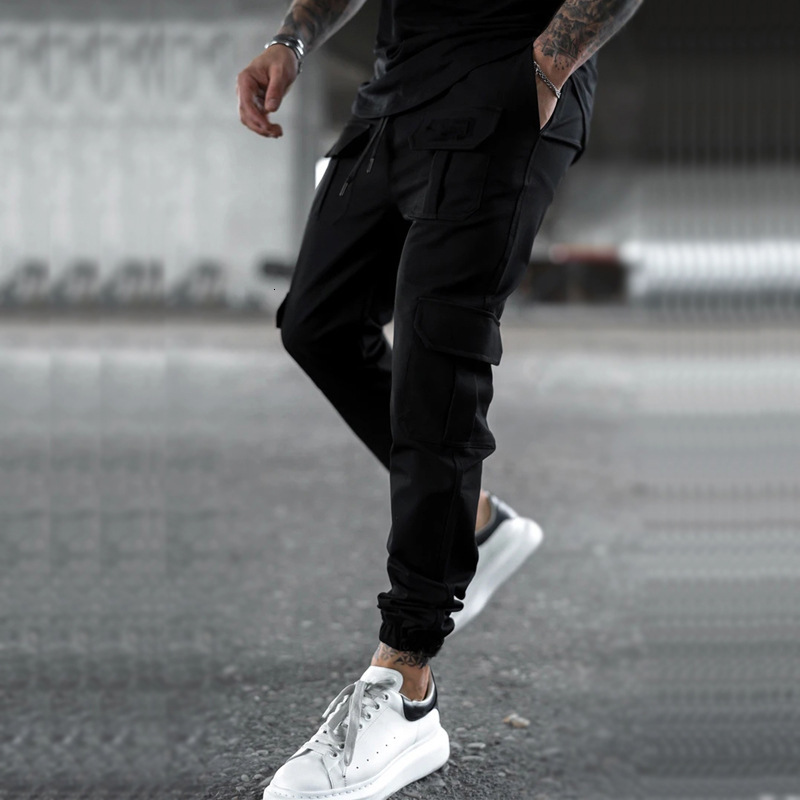 Cross-Border European Goods Autumn European and American Sports Casual Pants Trendy Brand Cargo Pants Men's Fashion Casual Long Pants Trend