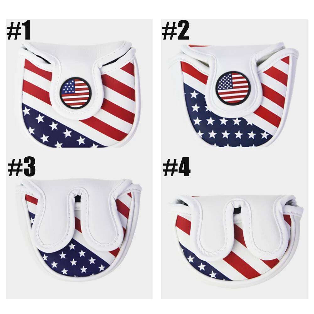 Golf Putter Cover Magnetic Mallet Blade USA Star Stripes Eagle Flag Design, Magnet Closure Fit All Putters 26Y0330