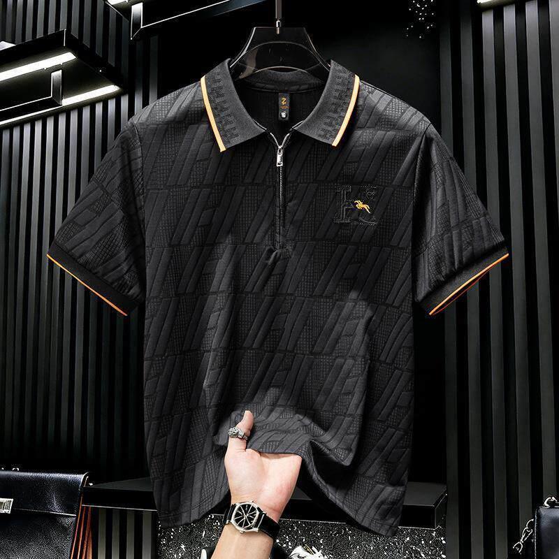 High-quality men's polo shirts European Collection 2026 New Fashion Trendy Brand Men's Summer Short-Sleeve Embroidered Versatile Casual Polo
